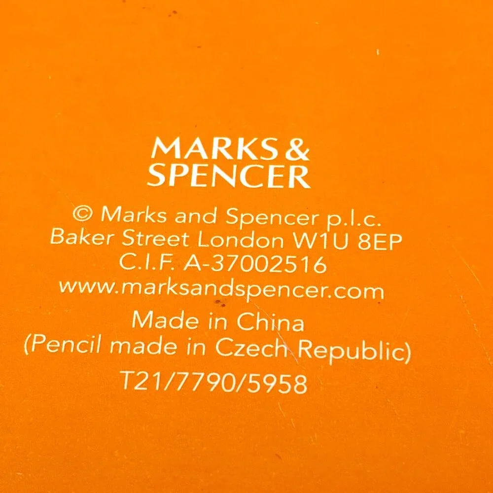 Marks & Spencer Novelty Stationary Note Paper PEAS + Pencil Set New
